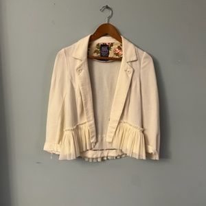 Free People knit jacket w/ chiffon - (size 4)